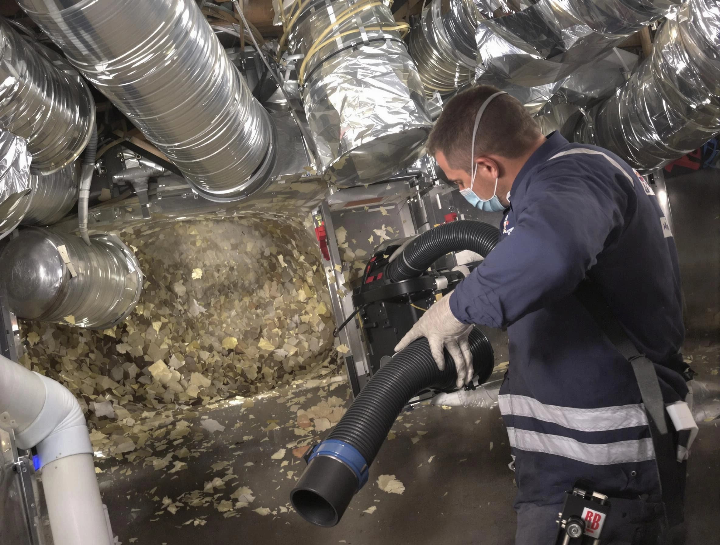 Castle Rock Air Duct Cleaning specialist operating negative pressure cleaning equipment for thorough duct maintenance in Castle Rock