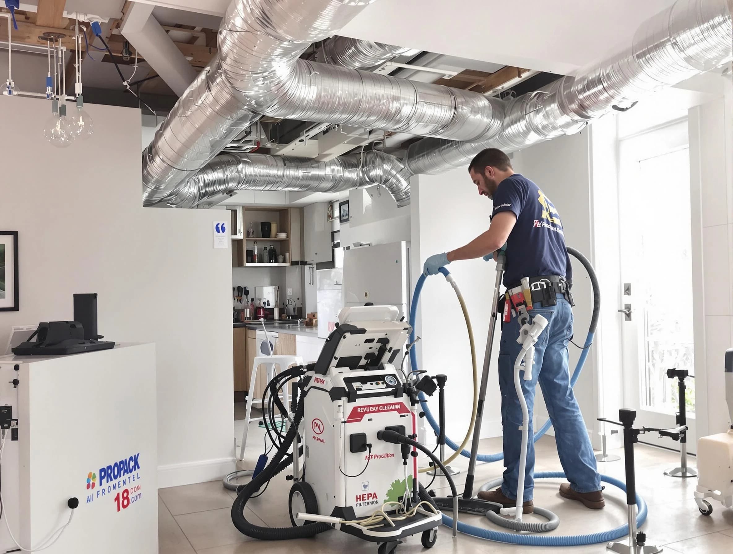 Castle Rock Air Duct Cleaning technician performing advanced pure duct cleaning with specialized equipment in Castle Rock