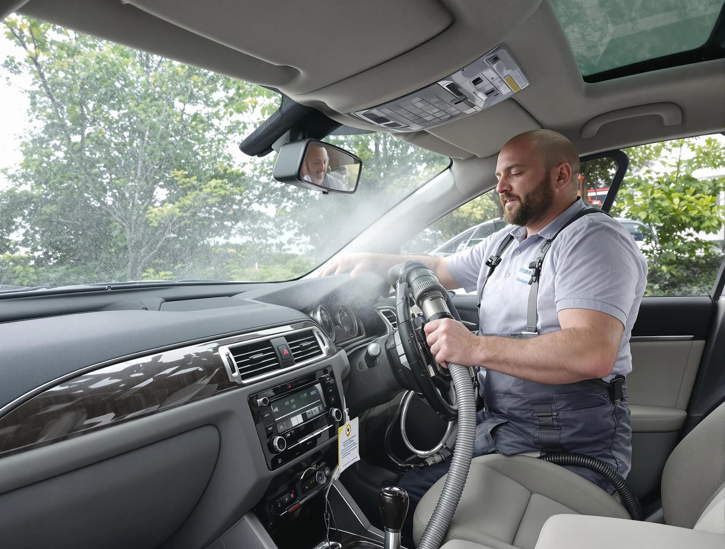 Castle Rock Air Duct Cleaning specialist performing professional car duct cleaning in Castle Rock
