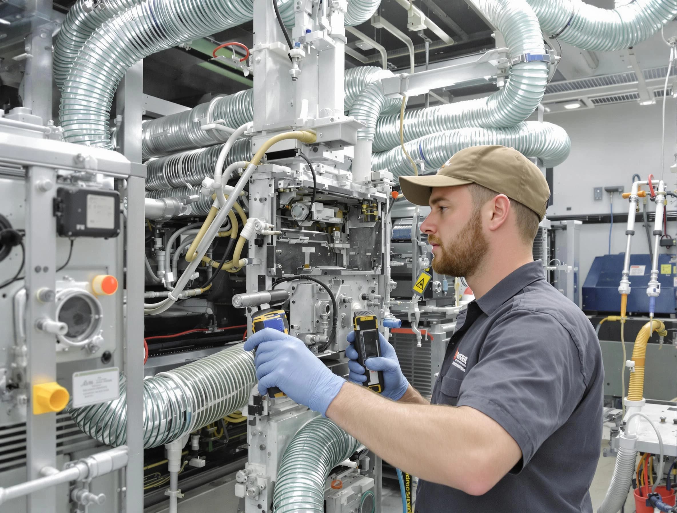Castle Rock Air Duct Cleaning technician performing precision commercial coil cleaning at a business facility in Castle Rock