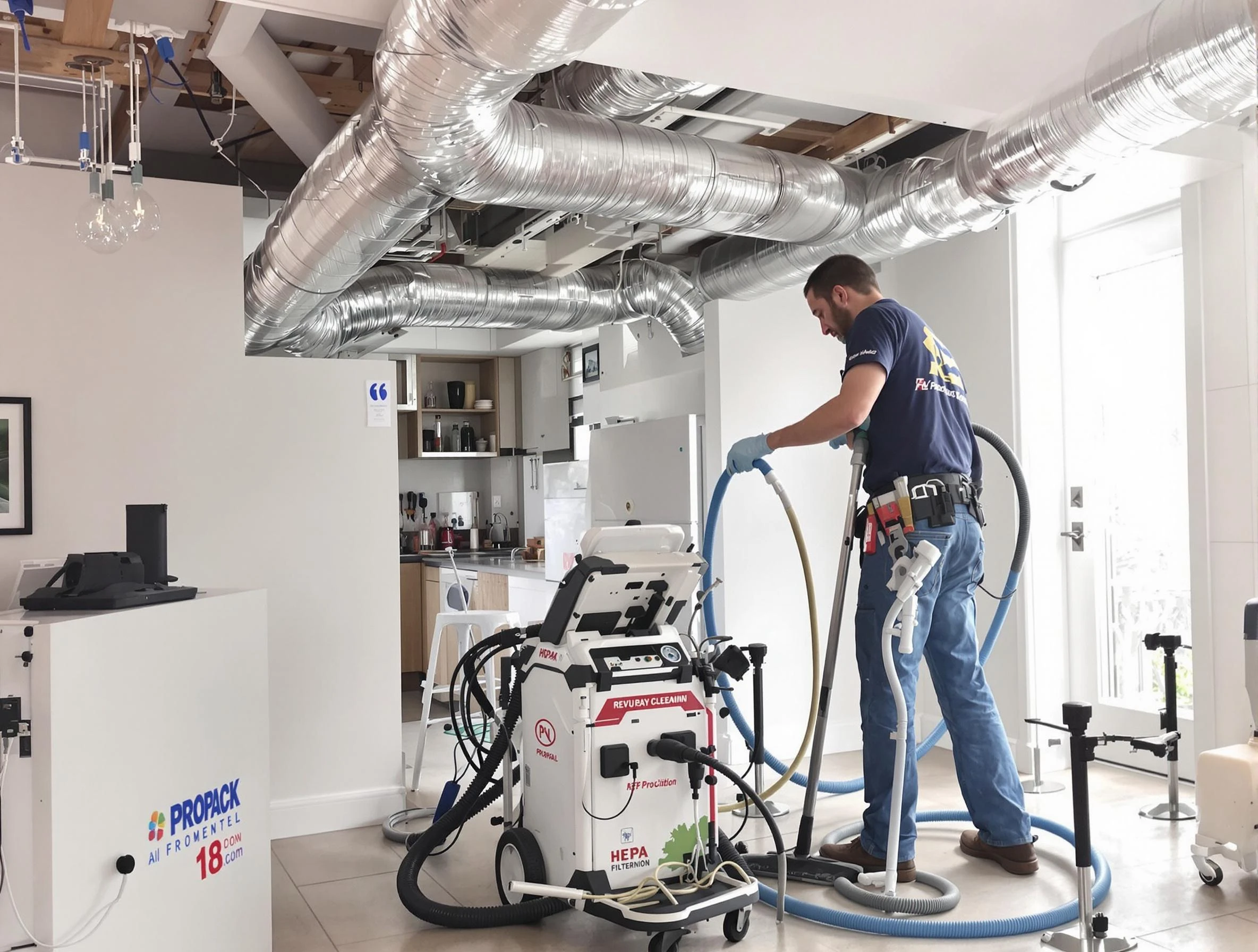 Castle Rock Air Duct Cleaning technician performing advanced pure duct cleaning with specialized equipment in Castle Rock