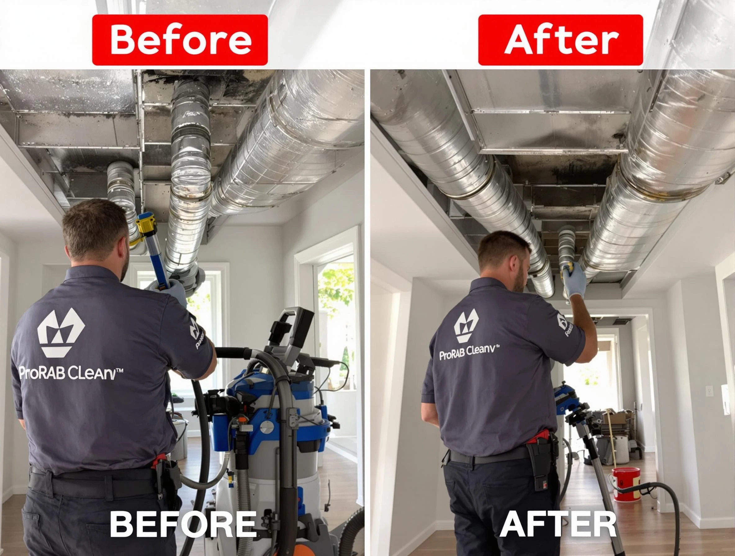 Castle Rock Air Duct Cleaning expert performing thorough residential duct cleaning in a Castle Rock home
